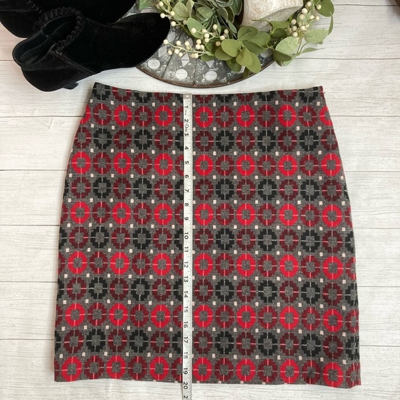 Talbots Wool Blend Geometric Mini Skirt - Picture 8 of 9